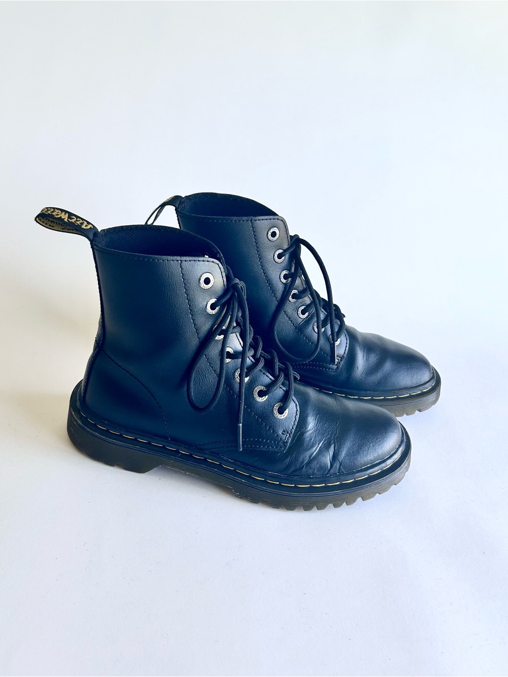 Dr. Martens Luana Black Leather Combat Boots size 7